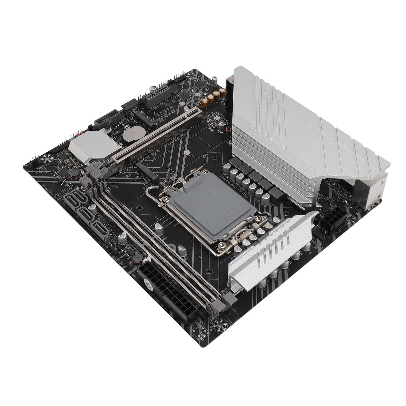Zunate Scheda Madre B760M K DDR4, LGA 1700, per Serie GEN12/13, Scheda Madre ATX, PCle 4.0, HDMI 2.0, SATA3.0, 2xUSB3.0, 2xUSB2.0, M.2 SSD, RJ45, VGA, Aura SYNC