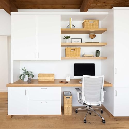 Miniatura 6 de The Basket Lady Cesta de basura rectangular grande de mimbre con forro de metal, 14.5 pulgadas de largo x 9 pulgadas de ancho x 18 pulgadas de alto,