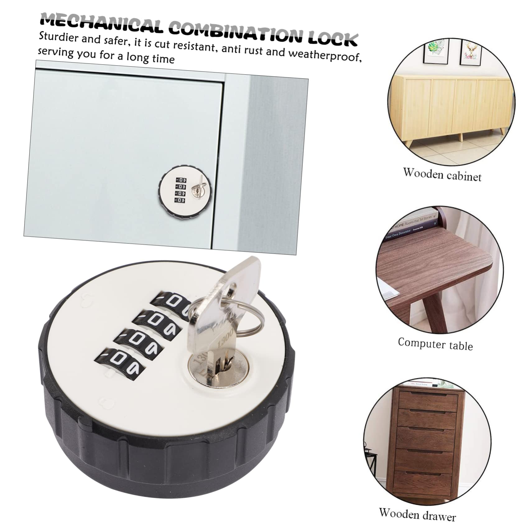 UKCOCO 3pezzi Serratura Combinazione Codici Lega Di Zinco Per Armadietti e Sicurezza Resistente Per Ufficio e Palestra
