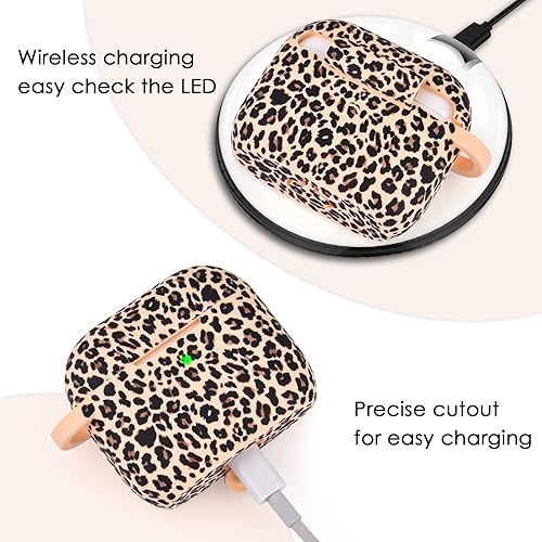 Miniatura 4 de Funda compatible con AirPods de tercera generación para mujeres y niñas, funda transparente para AirPods 3 con llavero de piel dura y linda para