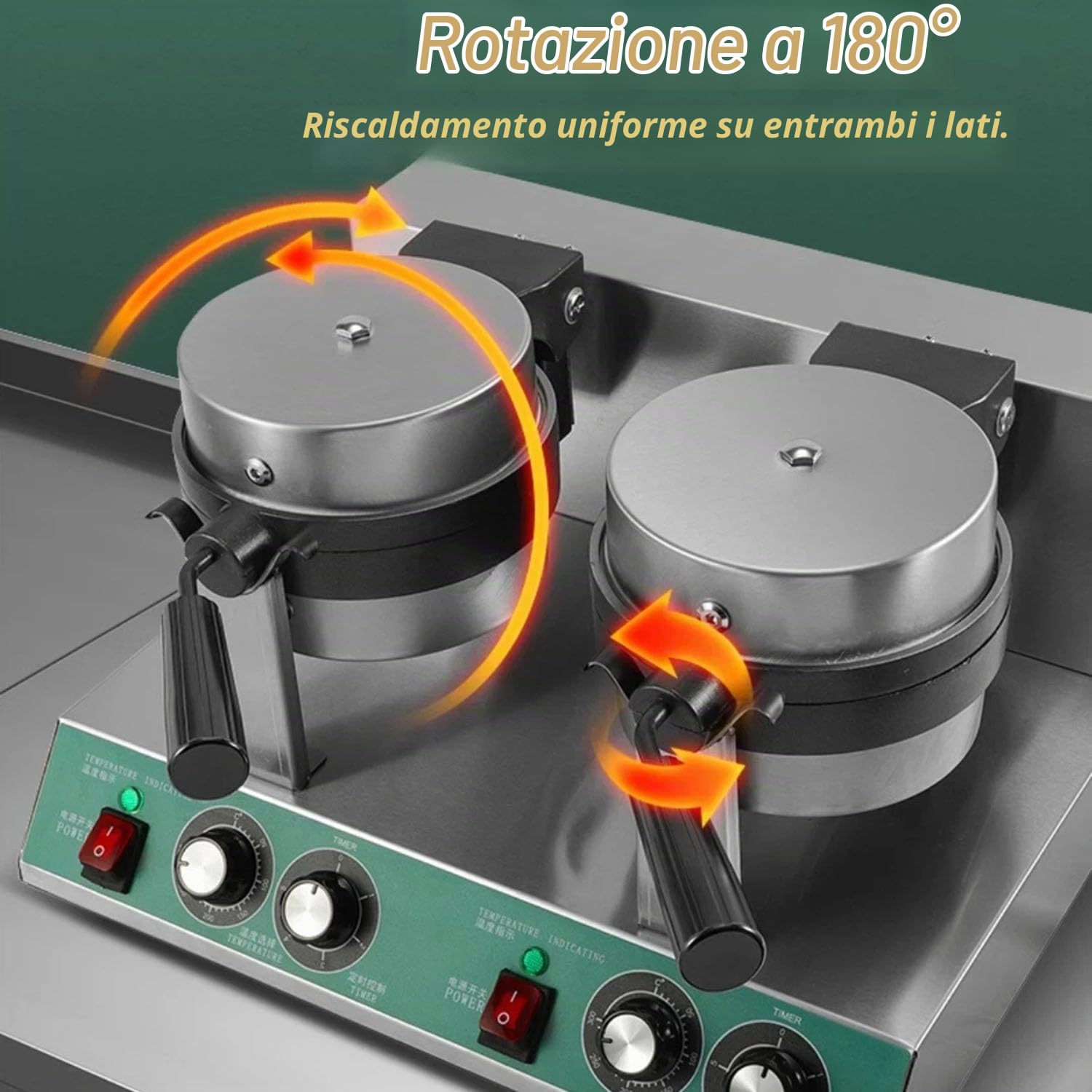 UFO Burger Machine, Pressa per Hamburger Commerciale, Macchina per Waffle per Gelato, Pressa per Panini Elettrica Antiaderente, Temperatura Regolabile，Padella Antiaderente