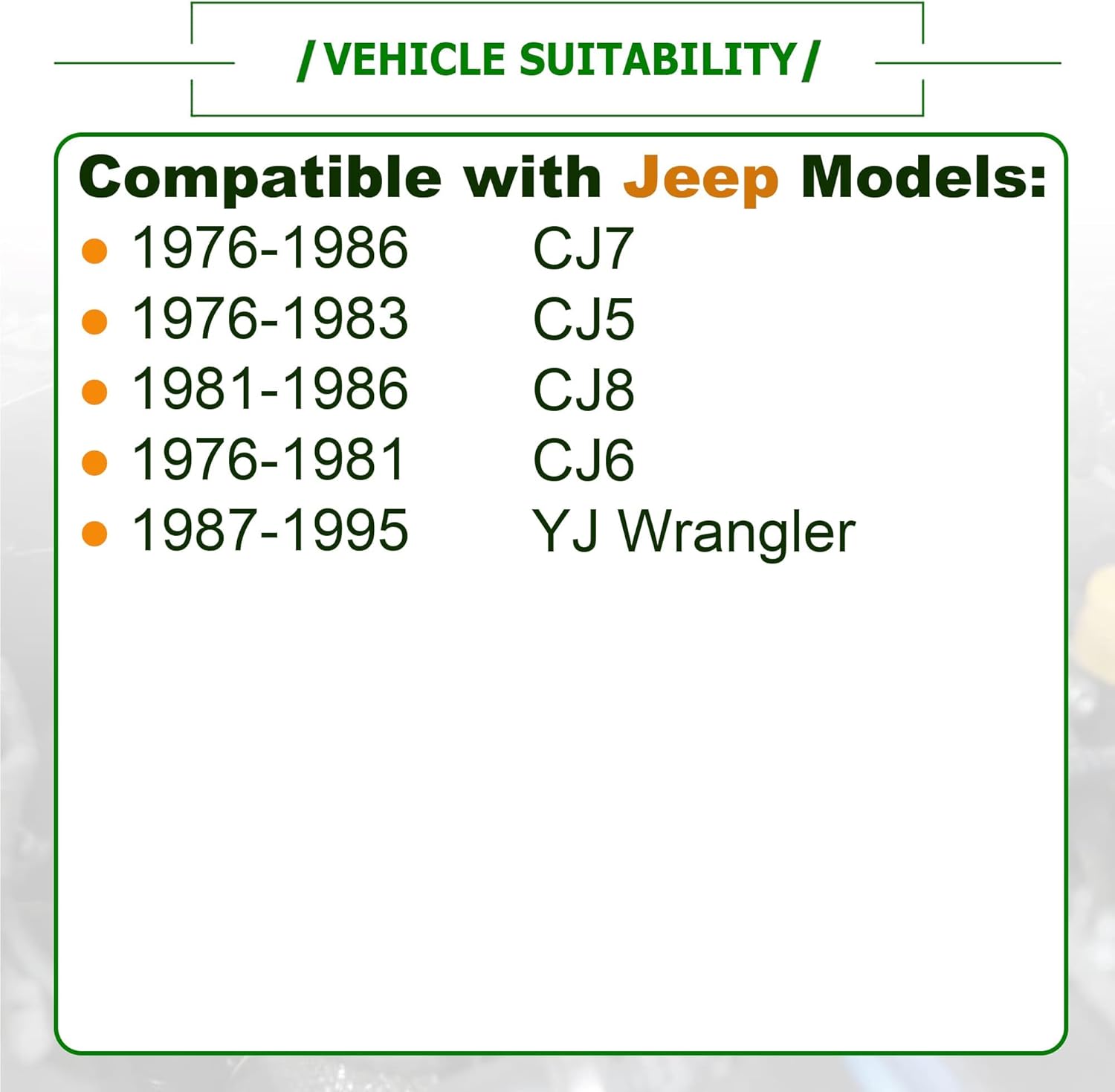 Front Floor Pan Driver Side Black Compatible with Jeep YJ Wrangler 1986-1996 CJ7 1976-1986 CJ5 1976-1983 CJ8 1981-1986 CJ6 1976-1981 Replace 0480-225 L