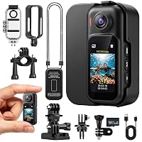 AIKER 4k Mini Action Cam,Pro Nuovo Wifi Body Cam Magnetica Indossabile