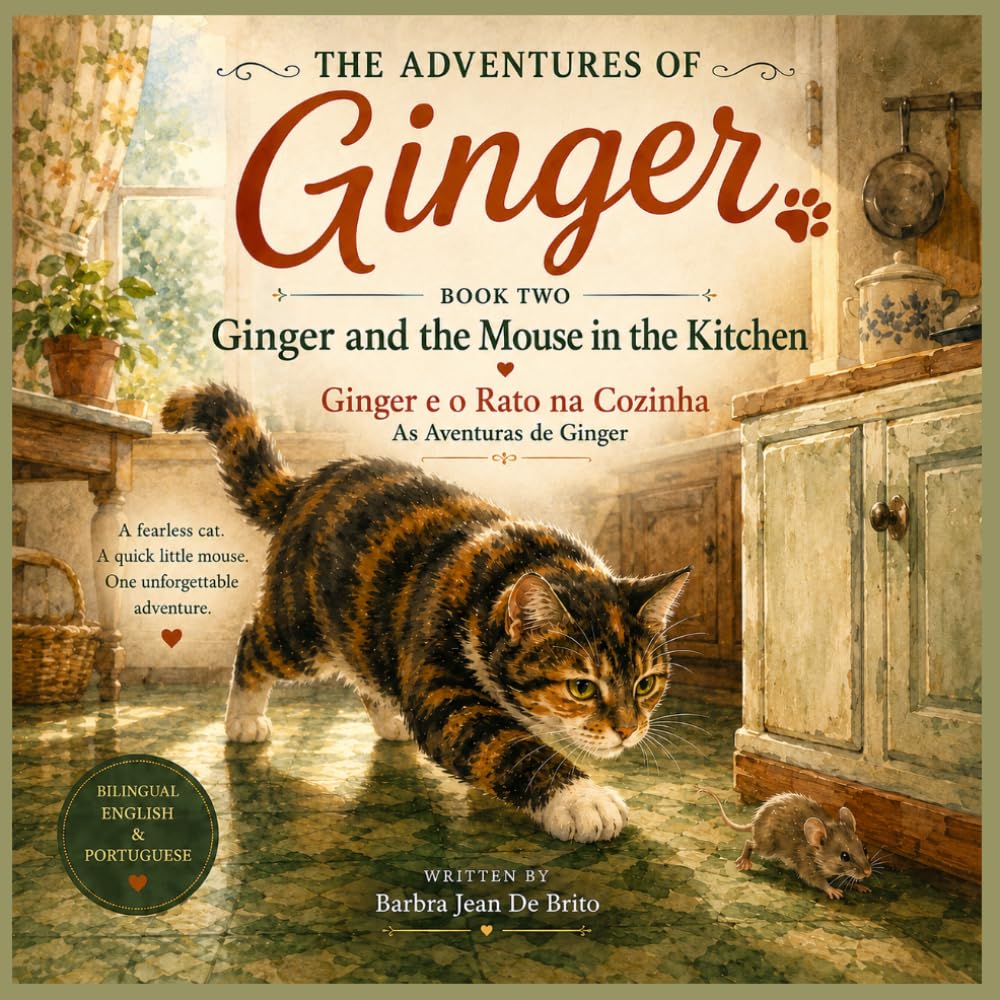 The Adventures of Ginger: Book Two: Ginger and the Mouse in the Kitchen (English–Brazilian Portuguese Bilingual Edition)