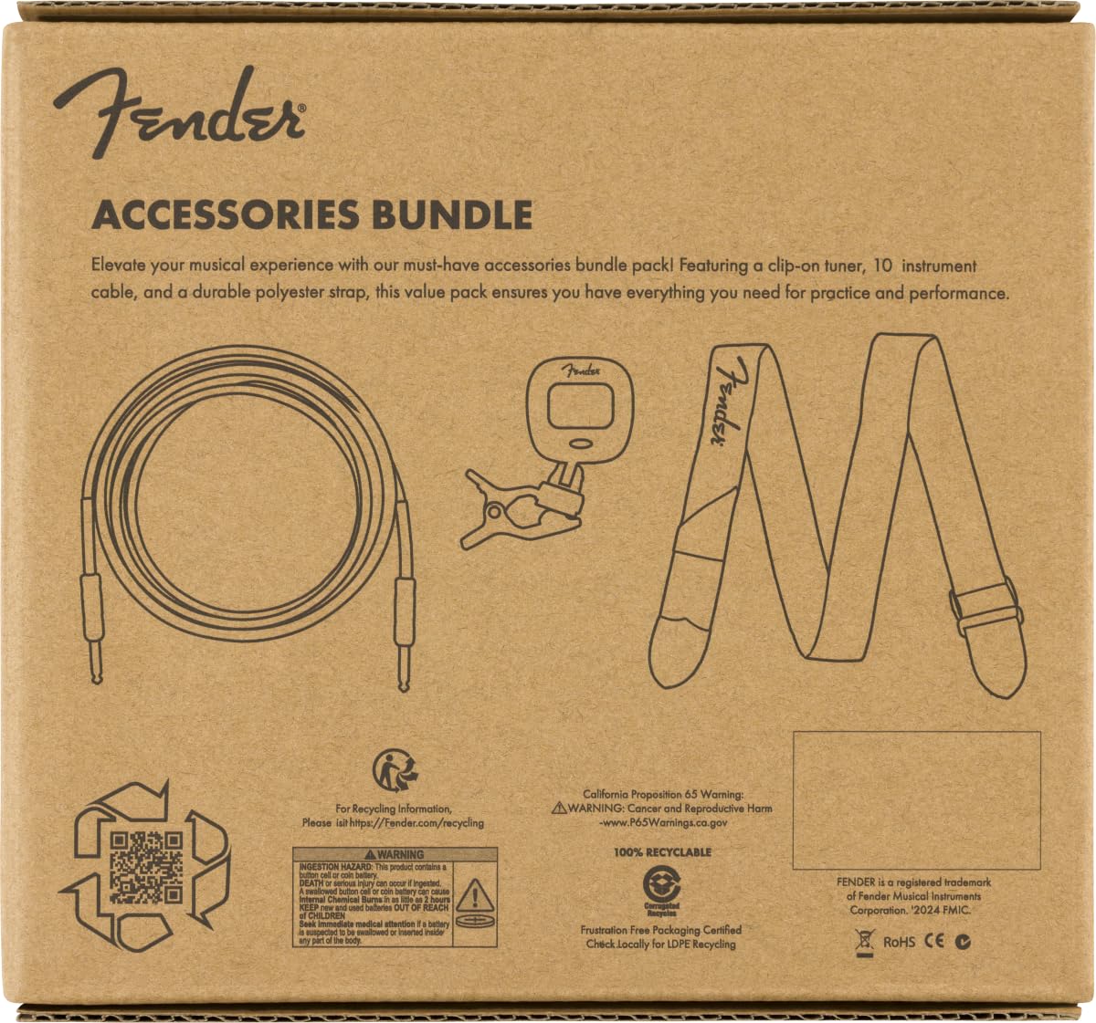 Accessori Bundle Pack - Cavo, Accordatore, Cinghia