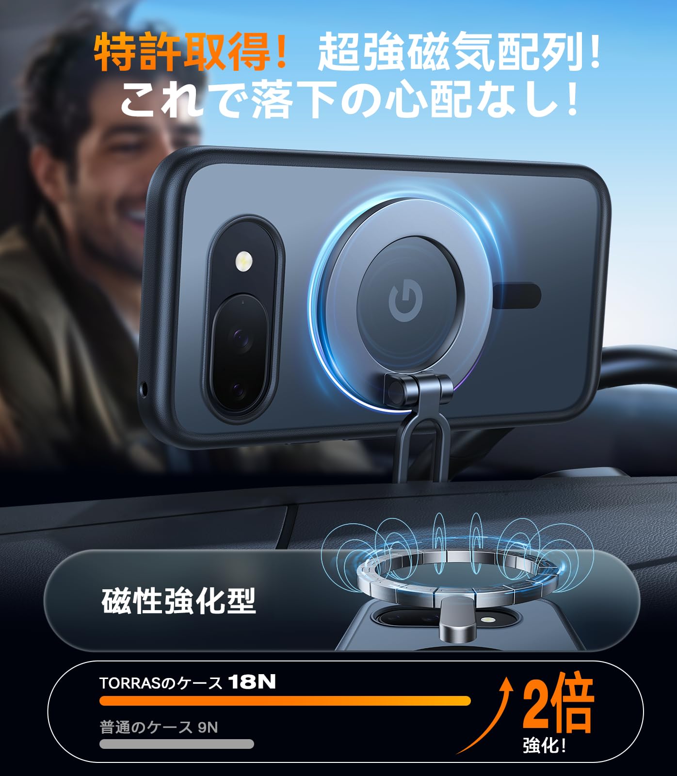 Amazon | TORRAS Google Pixel 9a 用 ケース【米軍規格・Magsafe 対応