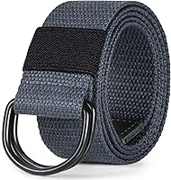 Maikun Unisex Canvas Belt with D-Ring Buckle - 1.5" Wide Breathable Adjustable Fabric Belt for Men Women Casual Outdoor Sports