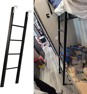 Escalera de Cama, 116/130/140/150/160 cm, para literas, Ideal para escuelas y hogares, Color Negro (tamaño: 140 cm/55")