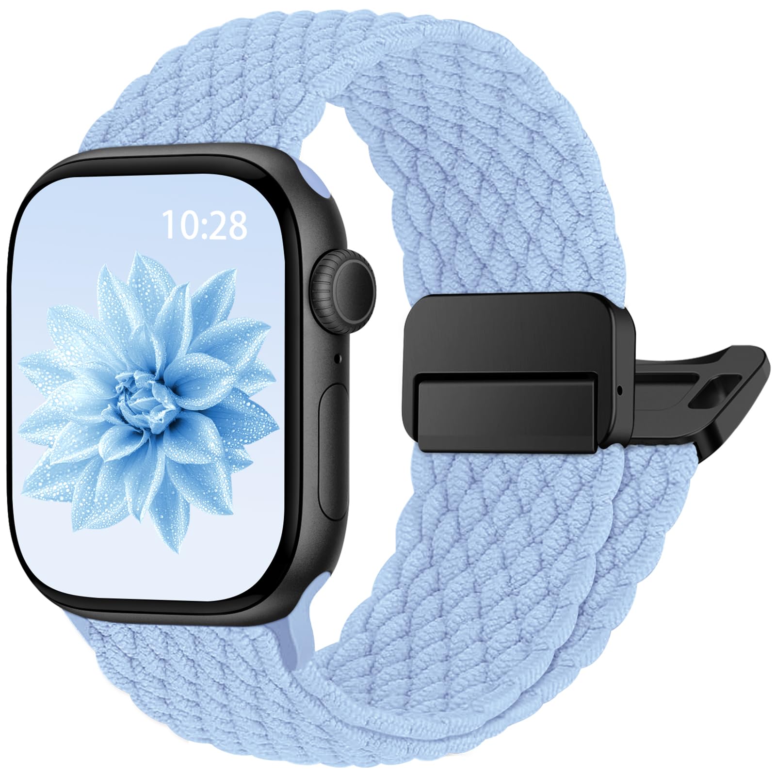 Geflochtenes Armband Kompatibel mit Apple Watch Armband 40mm 42mm 41mm 38mm 44mm 45mm 46mm 49mm, Magnetic Closure Sport Nylon Armbänder für iWatch Series 11 10 9 8 7 6 5 4 SE 3 2 1 Ultra