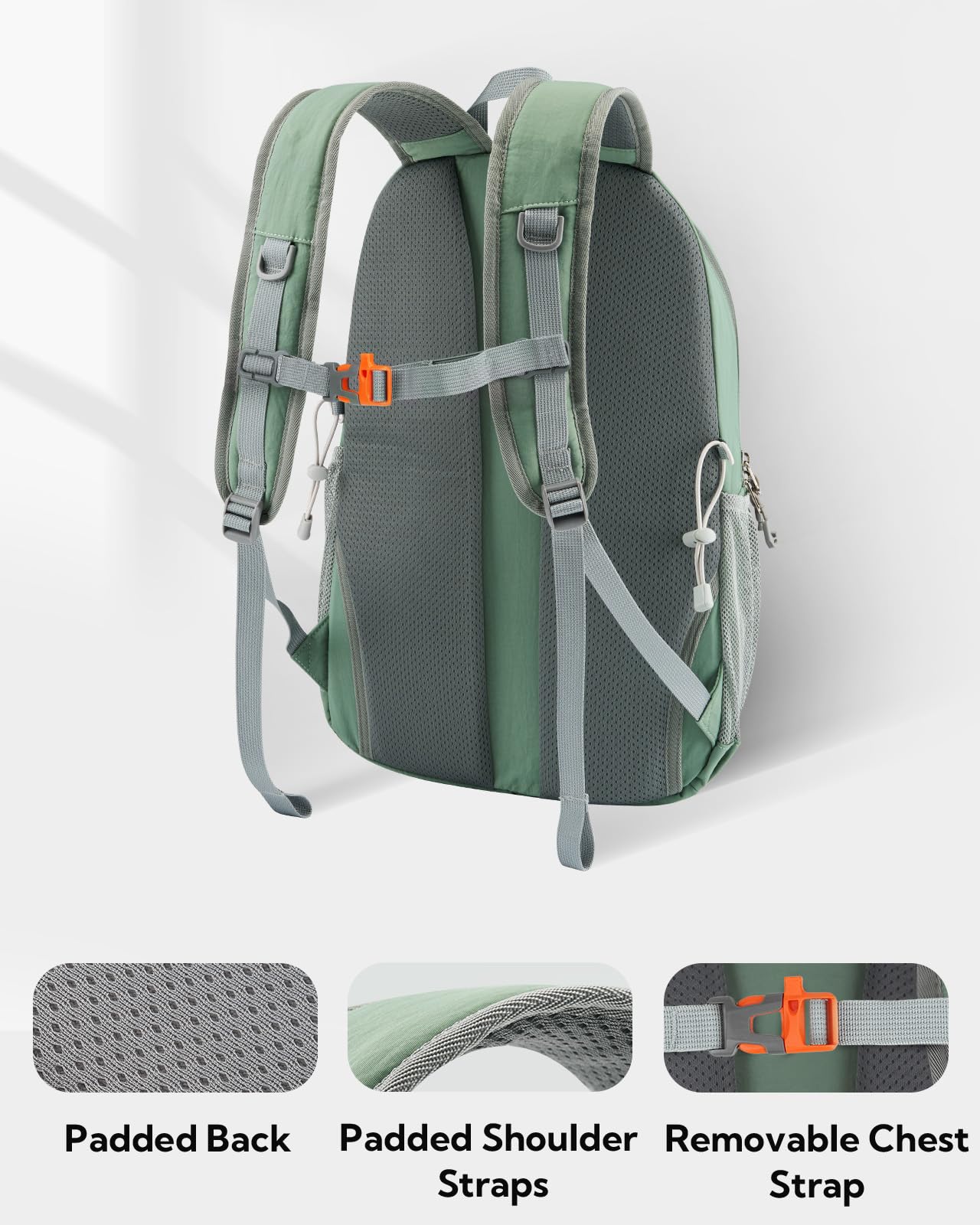 Waterfly Leichter kleiner Wanderrucksack: 20 l Sportrucksack mit Brustgurt, Outdoor-Tagesrucksack für Reisen, Wandern, Camping, Radfahren, Schule, Damen, Herren, Jugendliche