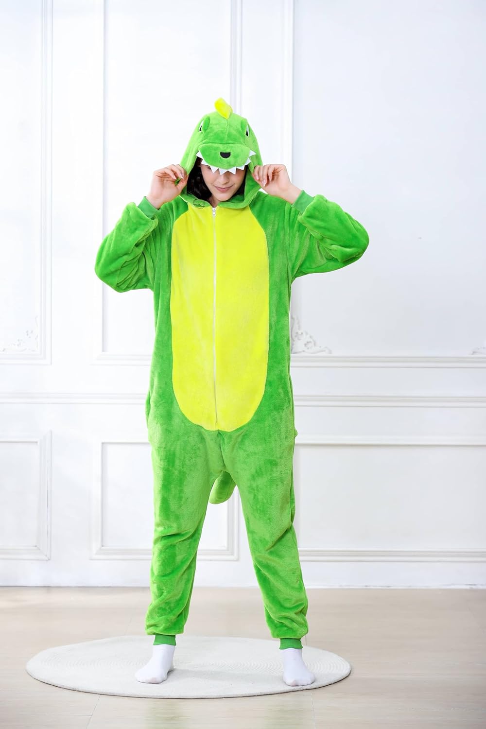 Unisex Adult Animal Onesie Pajamas, Cozy Flannel Halloween Costume, Homewear, Sleepwear for Men and Women - Image 2