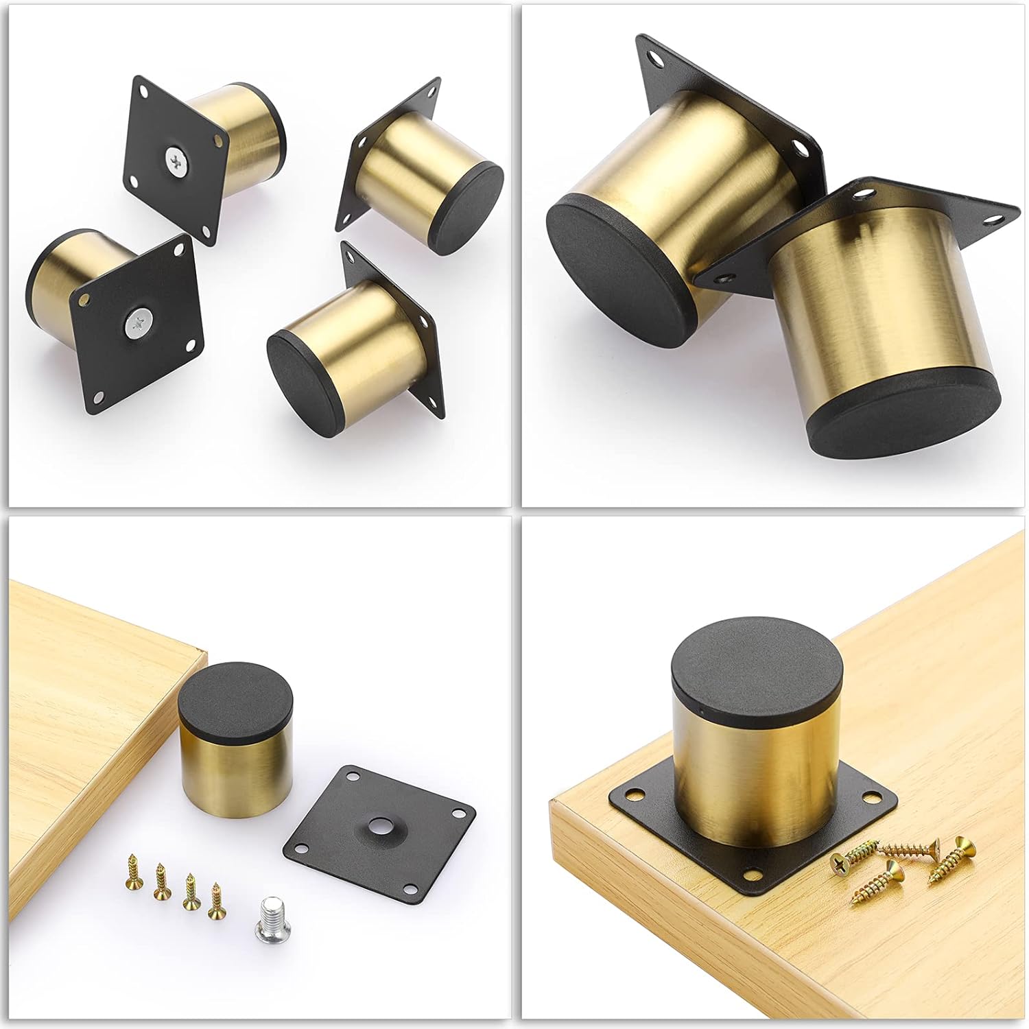 Buy OwnMy 4PCS 2 Inch Stainless Steel Furniture Legs Feets Metal