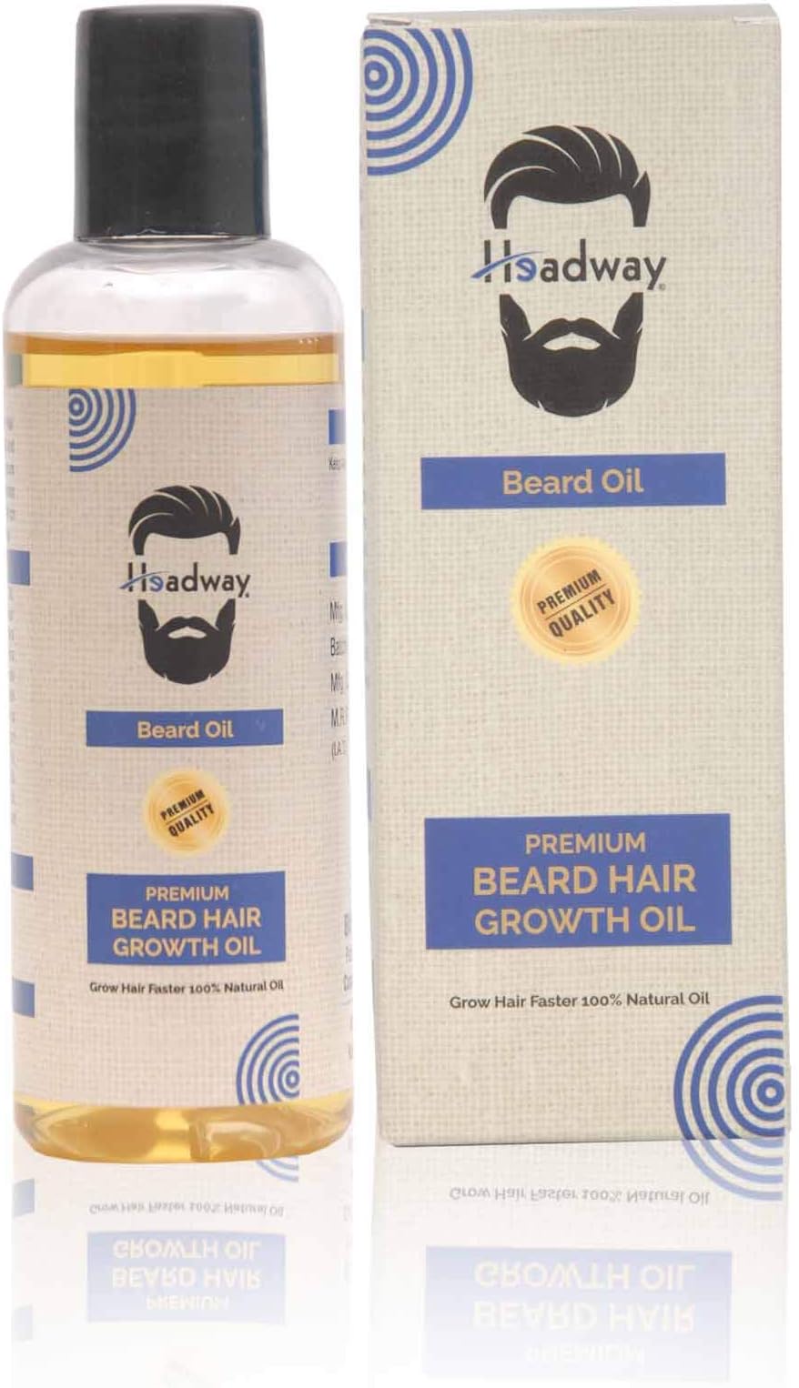 Headway beard hair growth oil for men for hair groth, smooth, shiny and beautiful hair