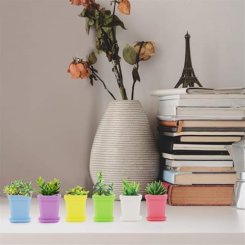 Miniatura 6 de foxany 30 macetas de 3 pulgadas para vivero, macetas cuadradas de plástico grueso para plantas de flores, macetas de plántulas, macetas de inicio de