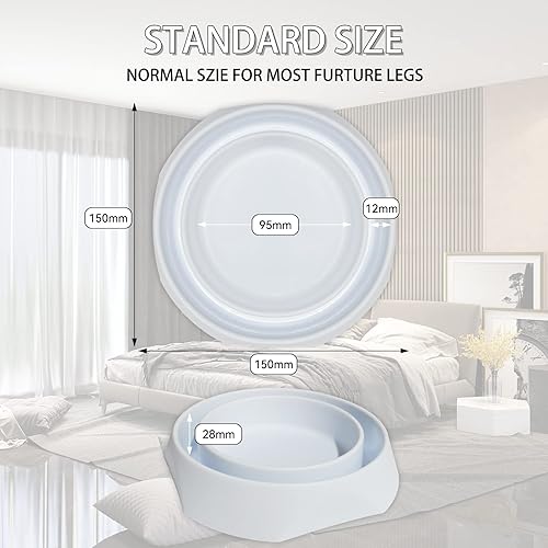 Miniatura 2 de Interceptores de insectos de cama con almohadillas antideslizantes | Trampa para insectos | Trampas para insectos de cama y detectores | Trampas