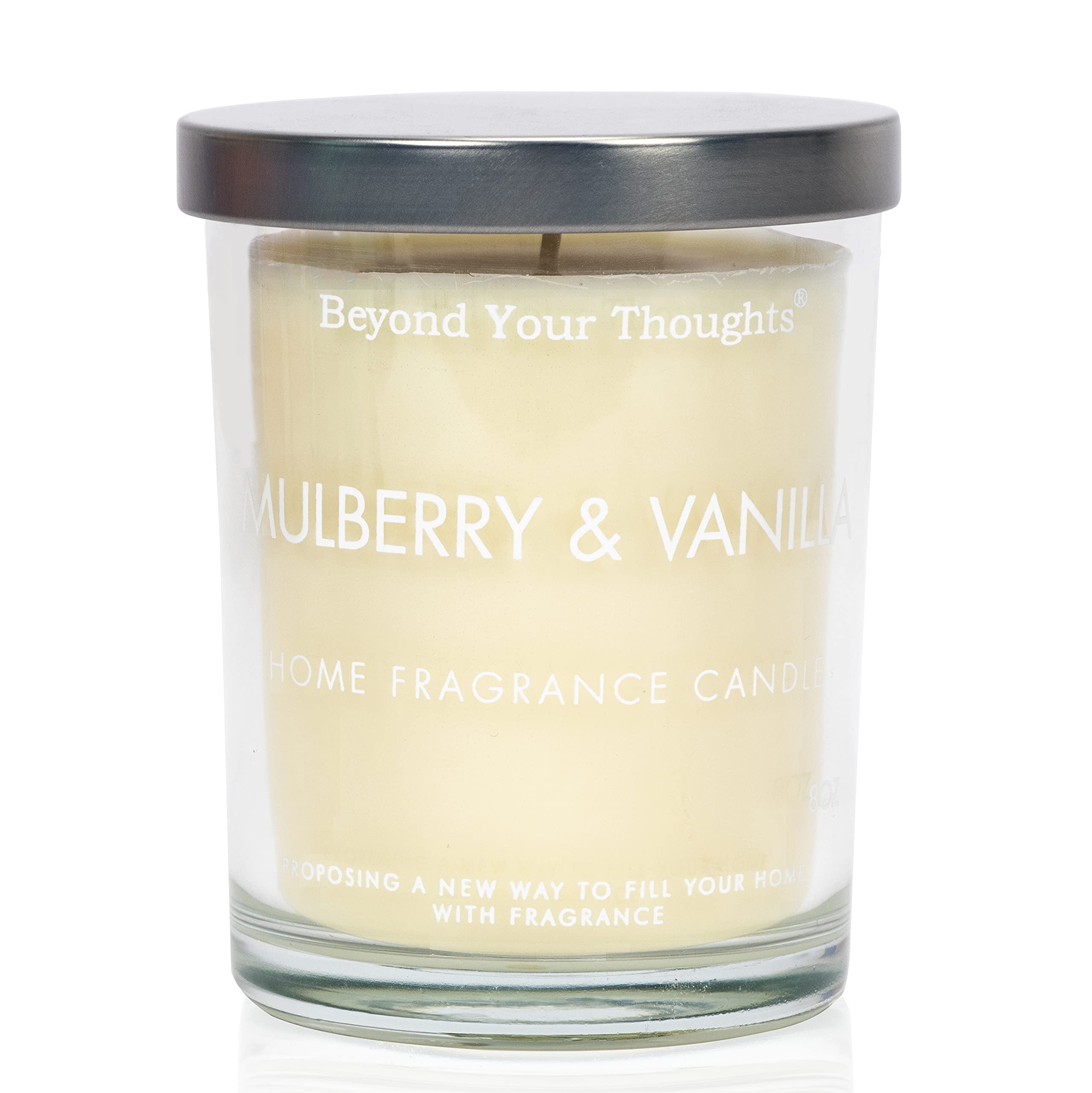 Beyond Your Thoughts Scented Candles Jar Candle Natural Aromatherapy Soy and Paraffin Wax 100% Cotton Wick Mixed Popular Fragrances Mulberry&Vanilla