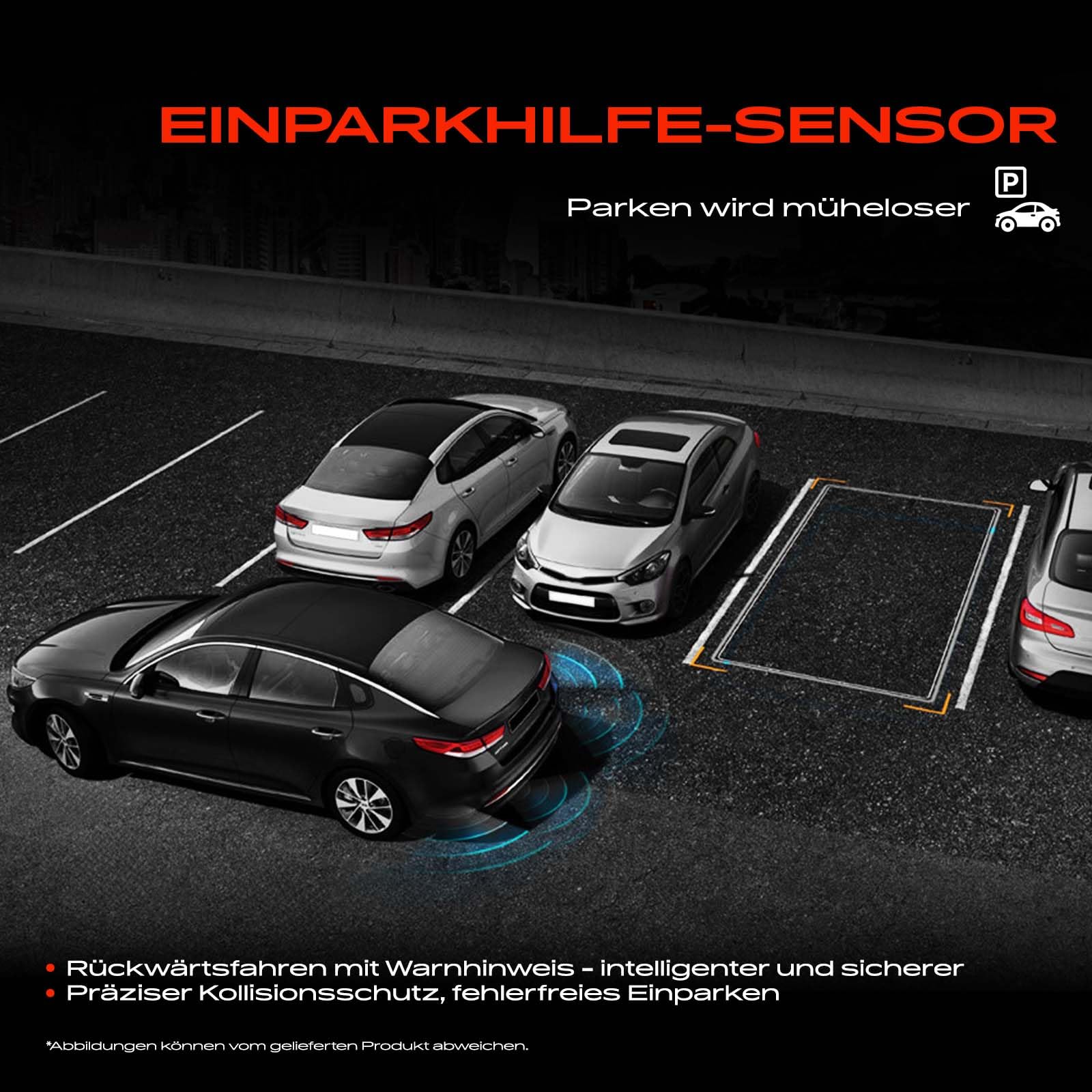 Frankberg 4 sensori di parcheggio anteriori e posteriori 8934148040C4 | Compatibile con: Prius W5, RX L2
