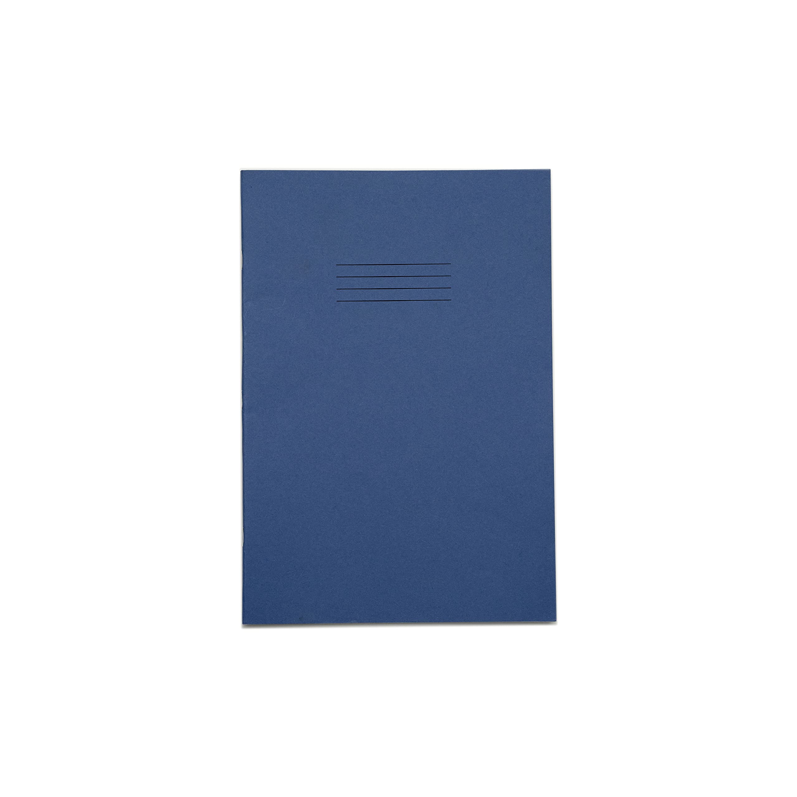 Rhino A4 Exercise Books, 48 Page / 8mm Lined with Margin Paper Notebook, 10 Pack, Office & School Stationery Supplies, Dark Blue — image 1