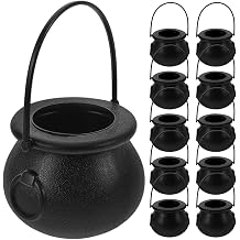 Minkissy 12pcs Mini Witches Cauldron Plastic Halloween Party Favor