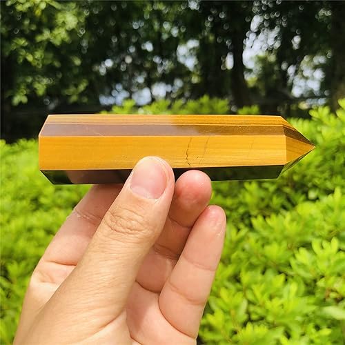 Miniatura 3 de Zenkeeper Tiger Eyes - Varita de cristal con ojos de tigre natural, torre de 3 a 3.5 pulgadas