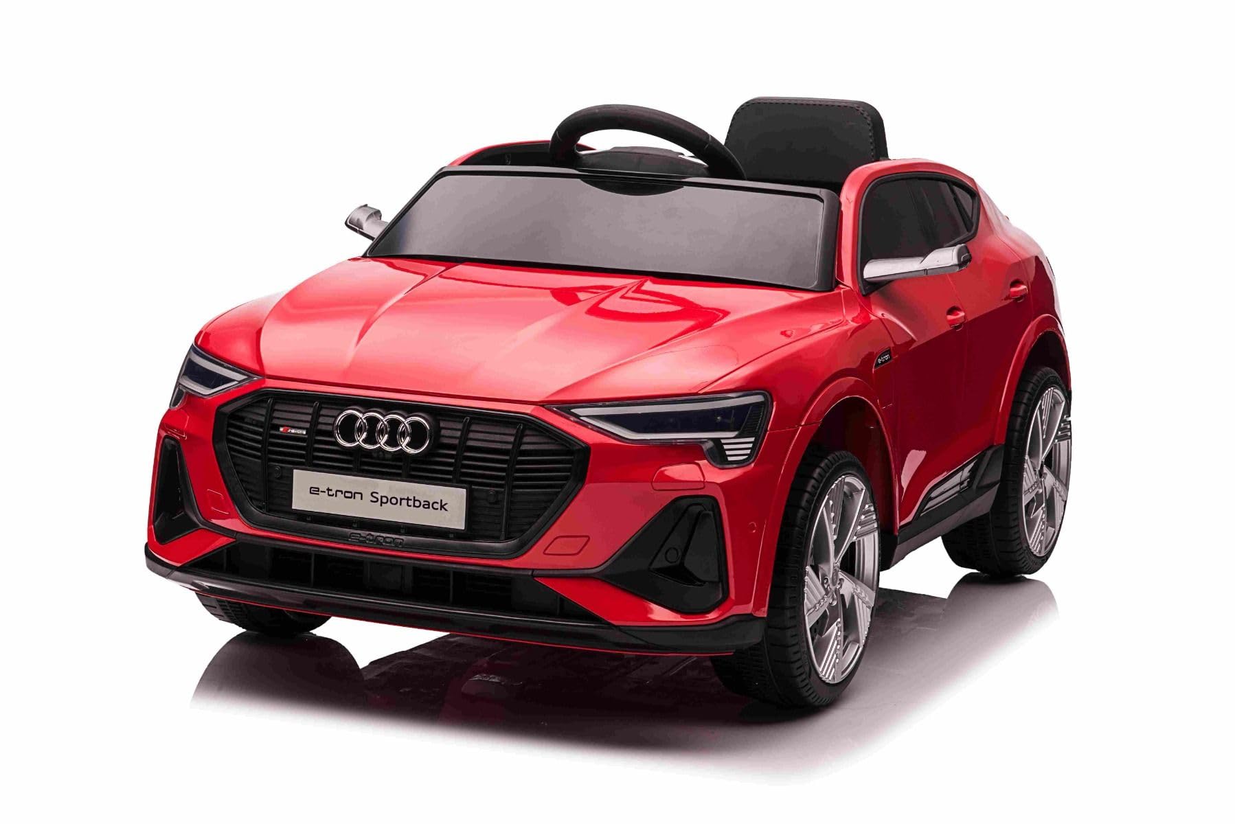 Voiture électrique pour Enfants 12V Audi E-tron Sportback, Rouge, avéc télécommande 2,4 GHz, Mp3/USB/AUX, Suspension, Batterie Lithium, éclairage LED, 2 x 25W Moteurs, Licence Originale