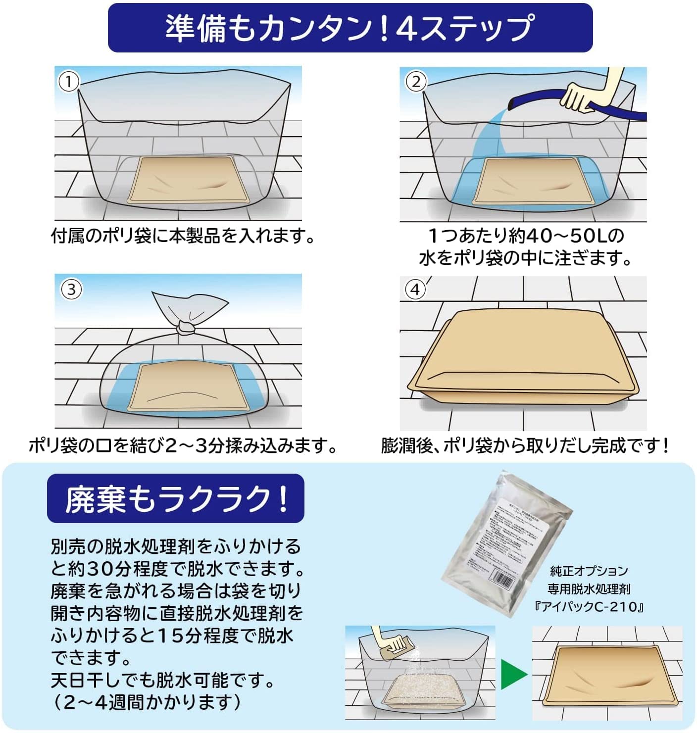 Amazon｜山善(YAMAZEN) 土嚢 土のう 土のう袋 吸水 水で膨らむ 6枚入り