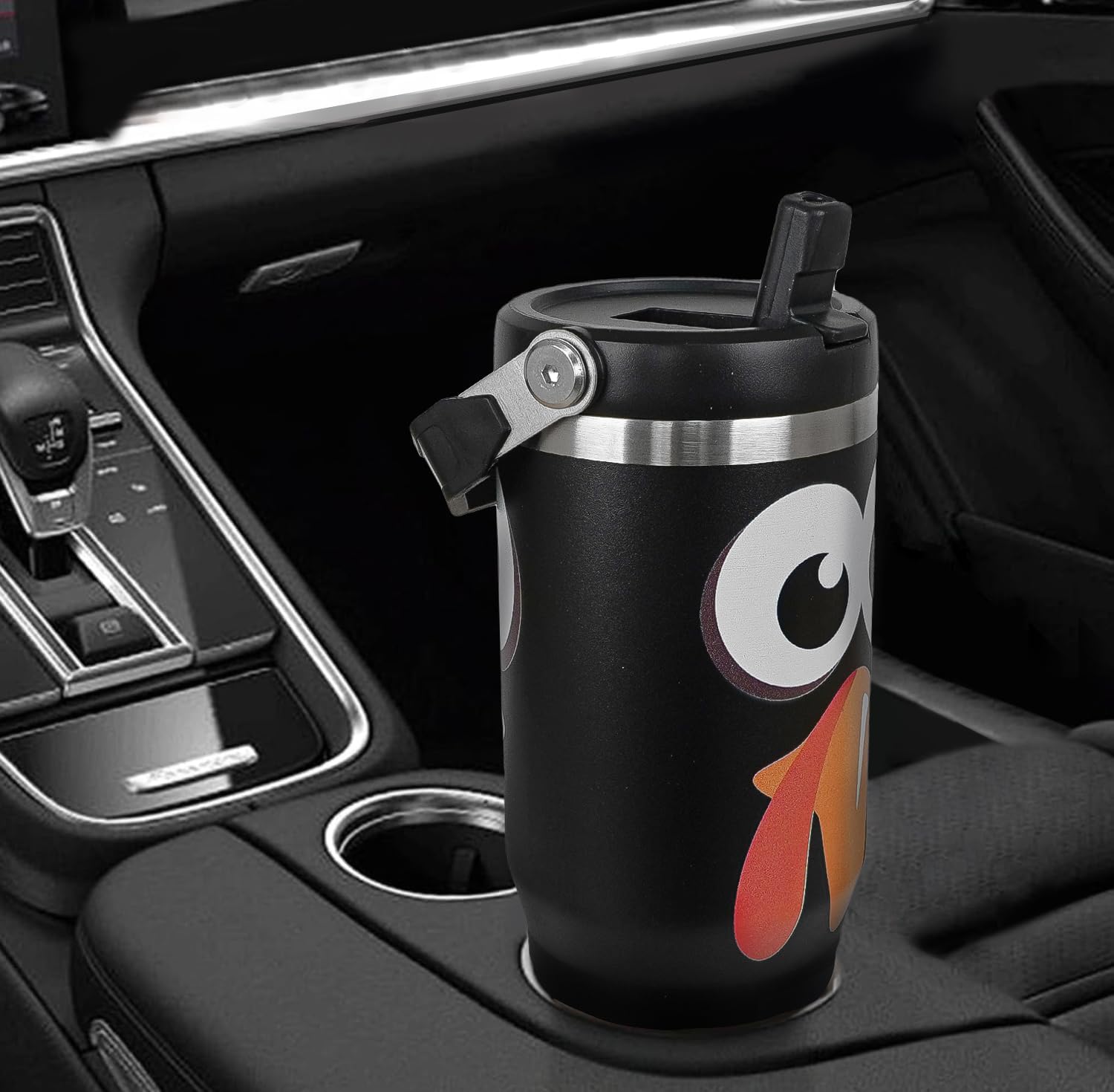 Thanksgiving Tumbler with Handle and Straw Turkey Tumbler Insulated Stainless Steel Cup Coffee Travel Mug Fall Thanksgiving Gifts Decor-30 oz(1PCS) - Image 8