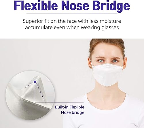 Miniatura 4 de Máscara facial 3D desechable (10PCS) lazo elástico para la oreja con puente nasal ajustable. paquete de bloqueo de cremallera