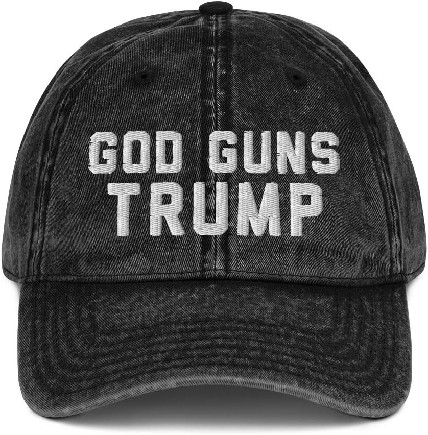 God Guns and Trump 2nd Amendment Trump 45 Square Vintage Baseball Hat