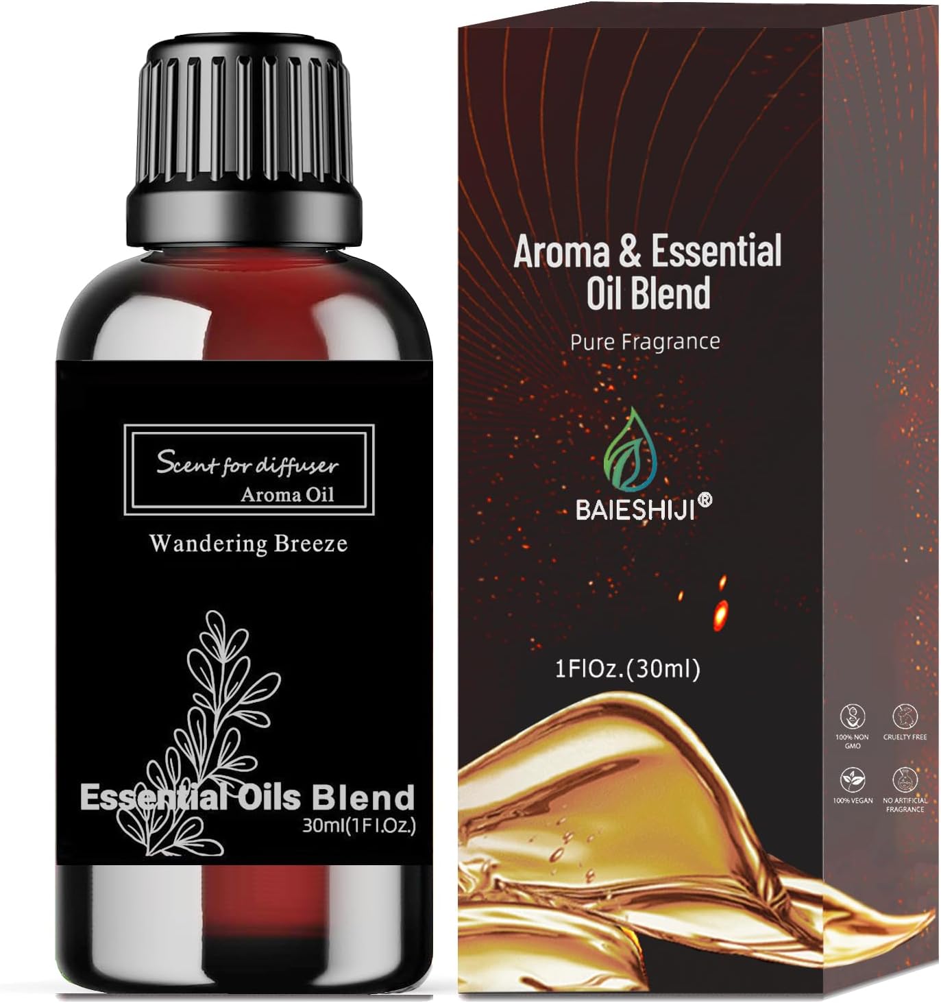 Wandering Breeze Essential Oil Inspired by W Hotel for Diffusers, Pure Hotel Diffuser Oil, Sandalwood, Cedarwood and Musk, Home Luxury & Hotel Scent - 30ML