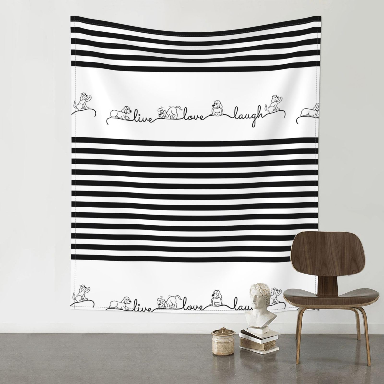 YYHHAOFA Cute Animal Farm Dog Prints 60x51in Wall Tapestry – Durable Polyester Throw for Dorm, Beach, & Home Decor
