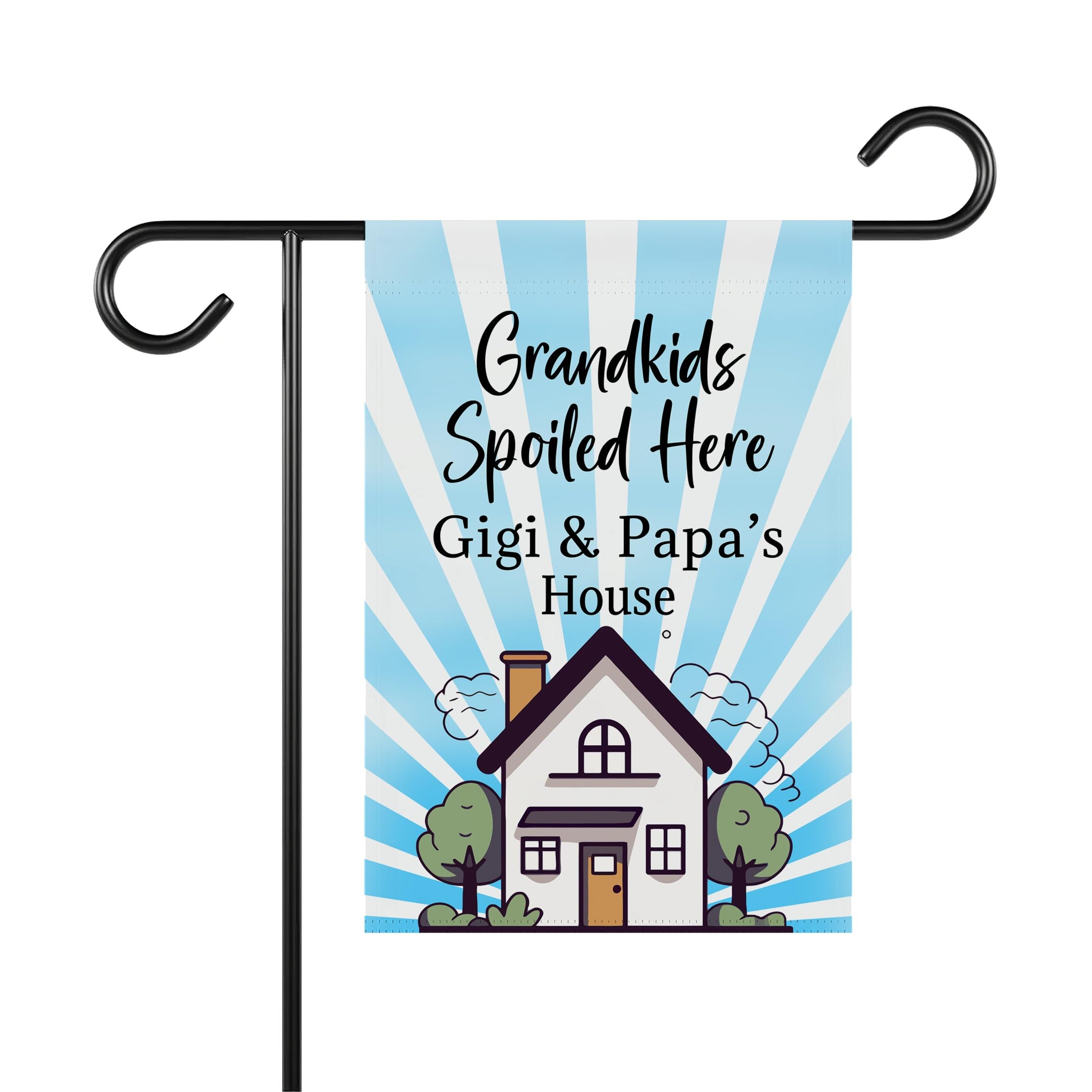 GavinsDesigns Grandkids Spoiled Here Gigi & Papa's House Garden Flag - Welcom To Gigi & Papa's House - Garden Flag 12 X 18 Inch Double Sided -Gifts