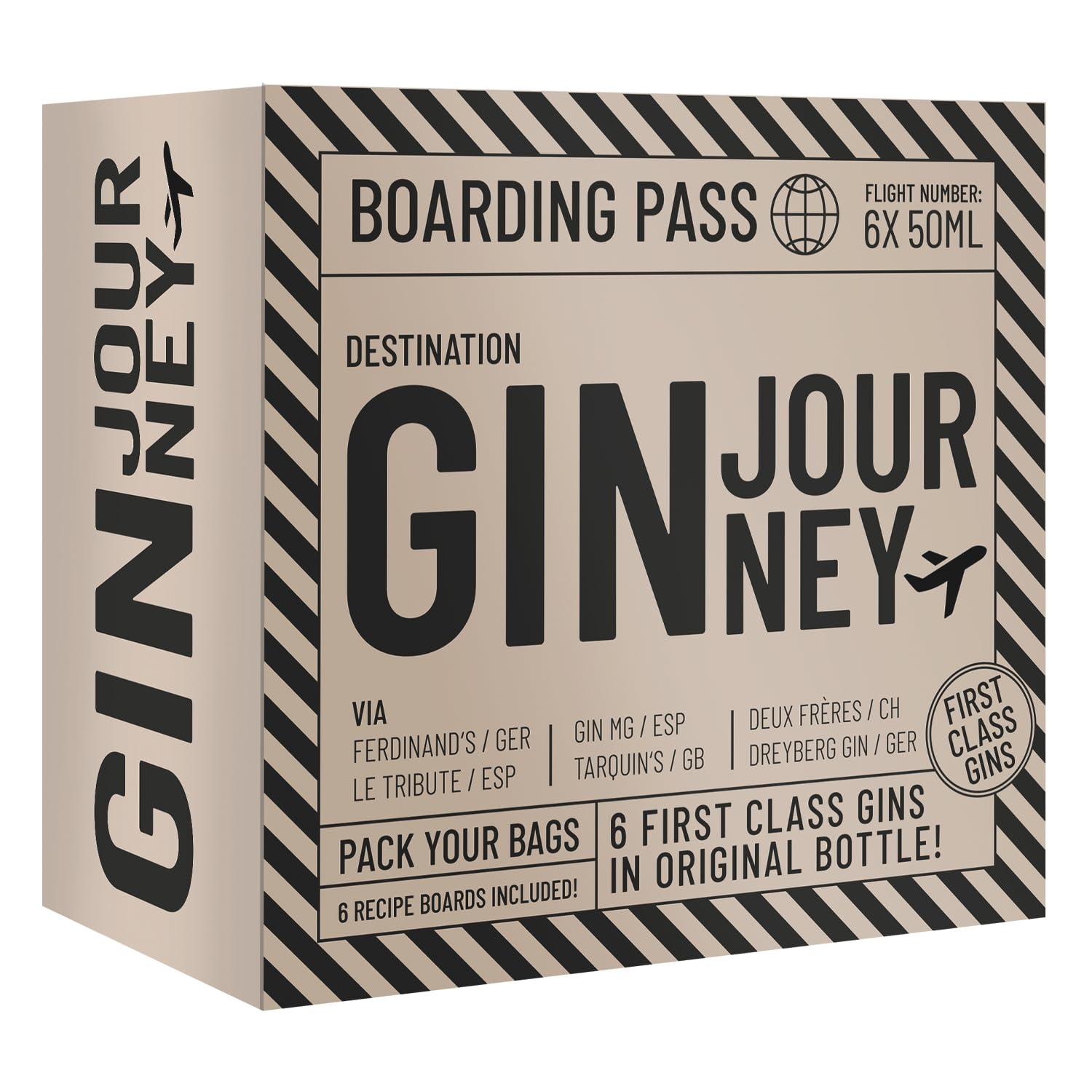 Gin Journey Mini Set 6 x 50ml 42,55% Vol.