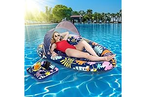  3-in-1 Detachable Inflatable Pool Float Lounge with Sunshade 