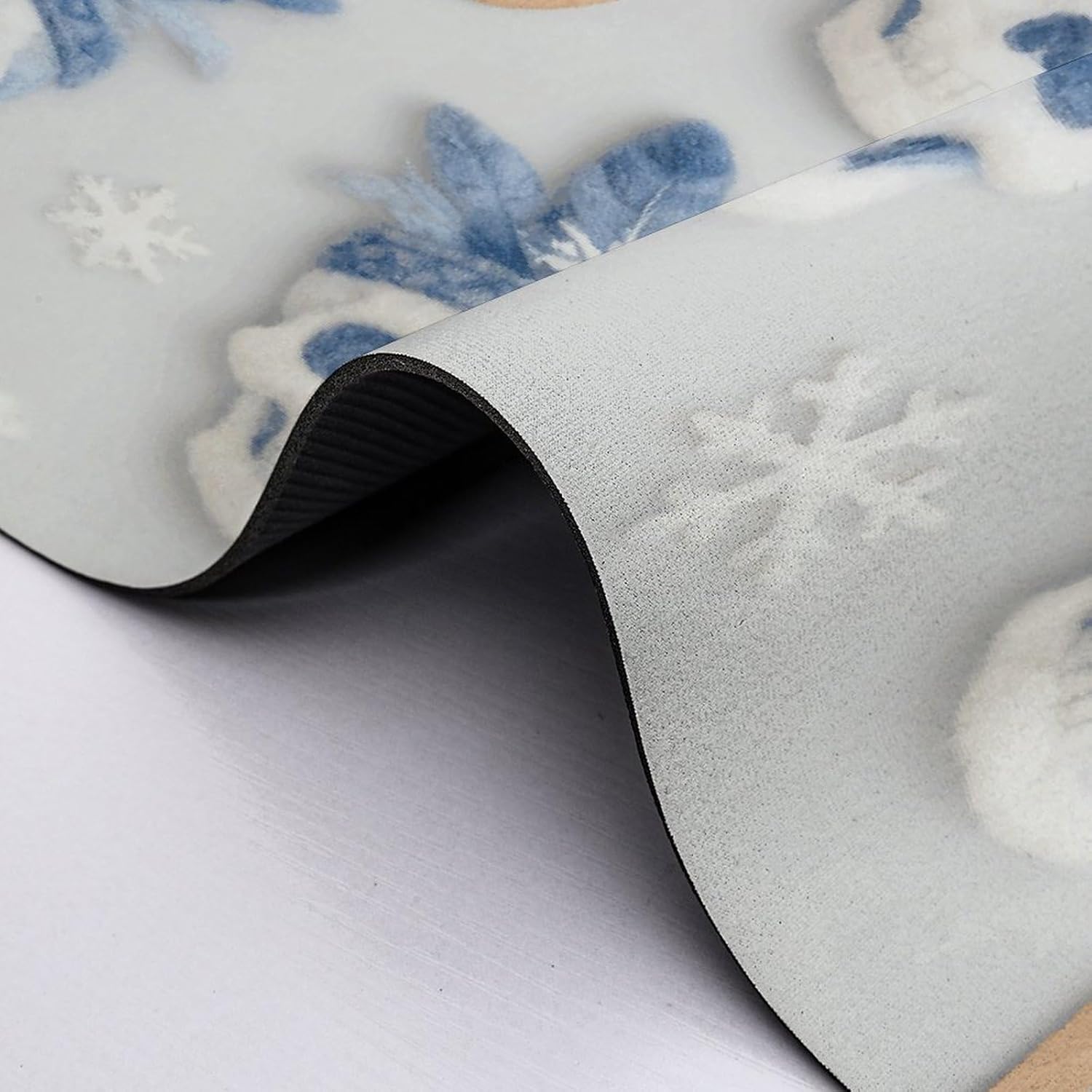 Blue White Skull Feather Drying Mat for Kitchen Counter 20x28 inch, Diatomite Dish Drying Mat, Non-Slip, Absorbent Dish Drainer Pad for Coffee & Utensils, Kitchen Decor Mats