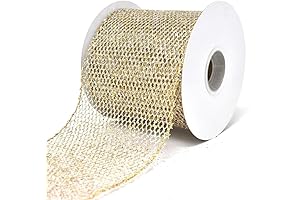 Homeford Grand Net Glitter Wired Edge Christmas Ribbon: Transform Your Tree with Dazzling Brilliance