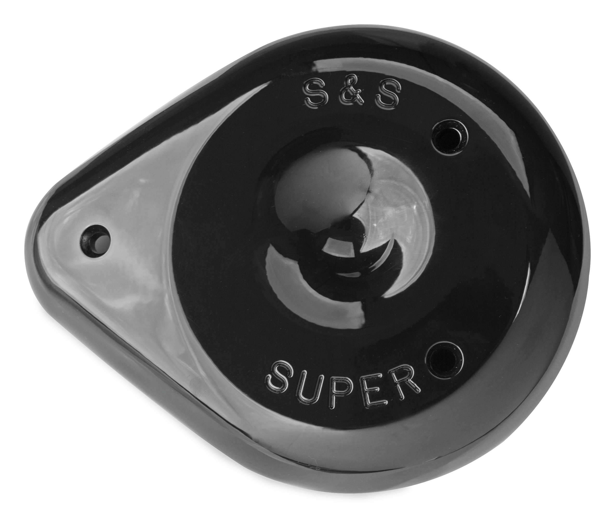 S&,S Cycle S&S Cycle Gloss Black Teardrop Air Cleaner Covers 170-0384A