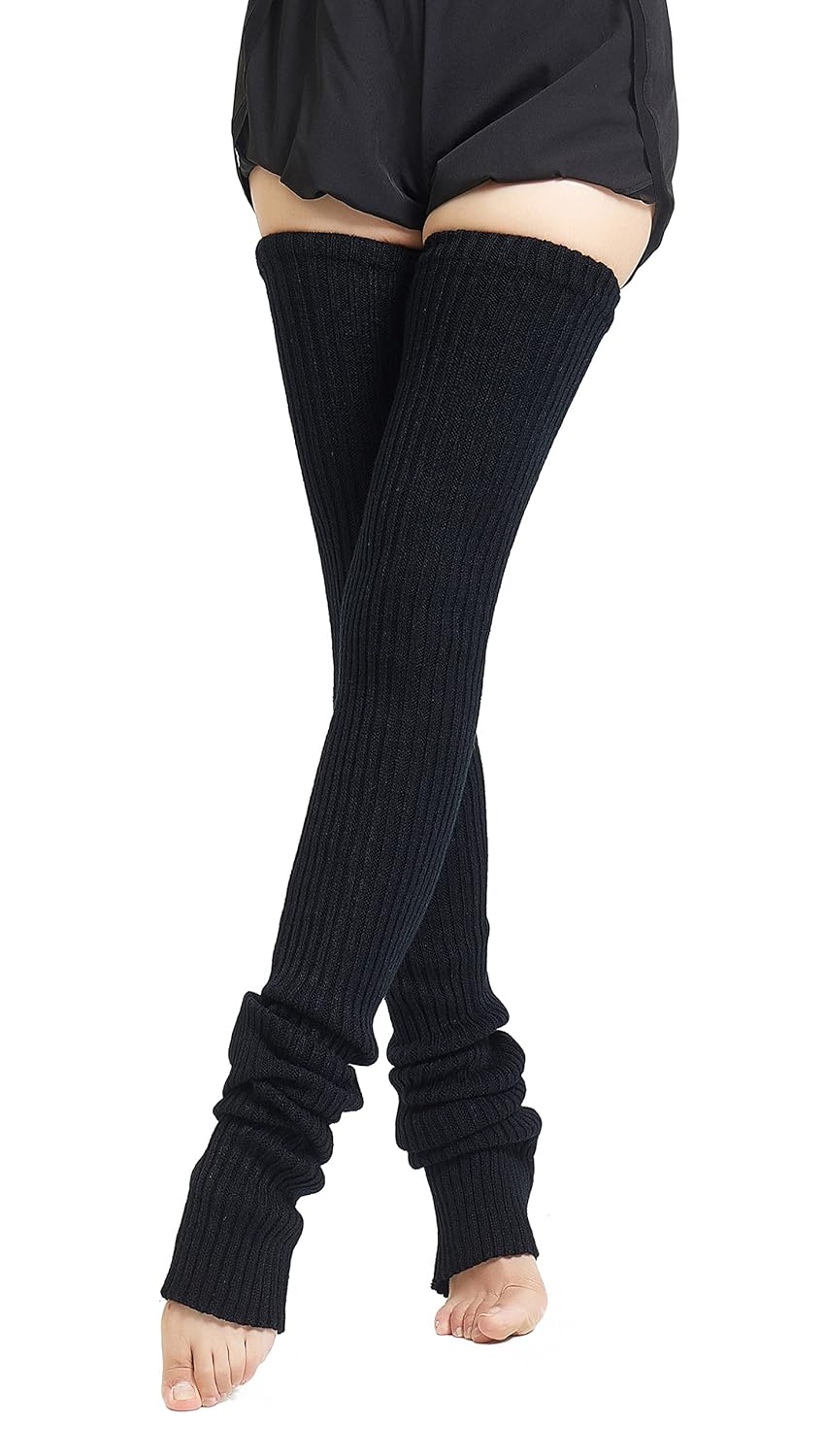 Henwarry 27 or 34 Inch Length Leg Warmers Knit Over the Knee Extra Long Winter Soft Thick Thigh