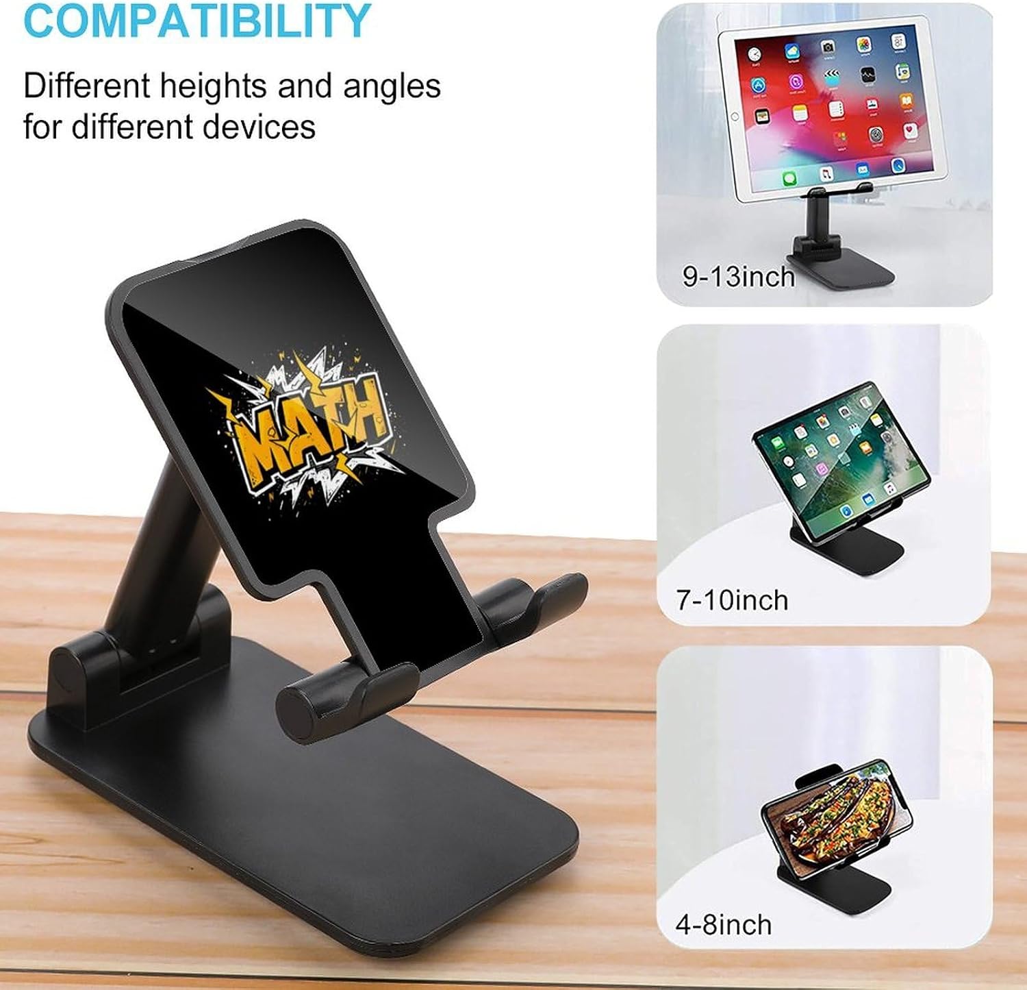 Funny Math Teacher Folding Phone Stand Adjustable Cell Phone Holder Mount Holder for Desk Car image 3