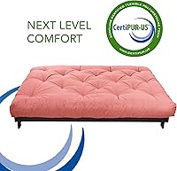 Vista 22 de Trupedic x Mozaic - Colchón de futón estándar de tamaño matrimonial de 10 pulgadas (marco no incluido), textura azul grisáceo, ideal