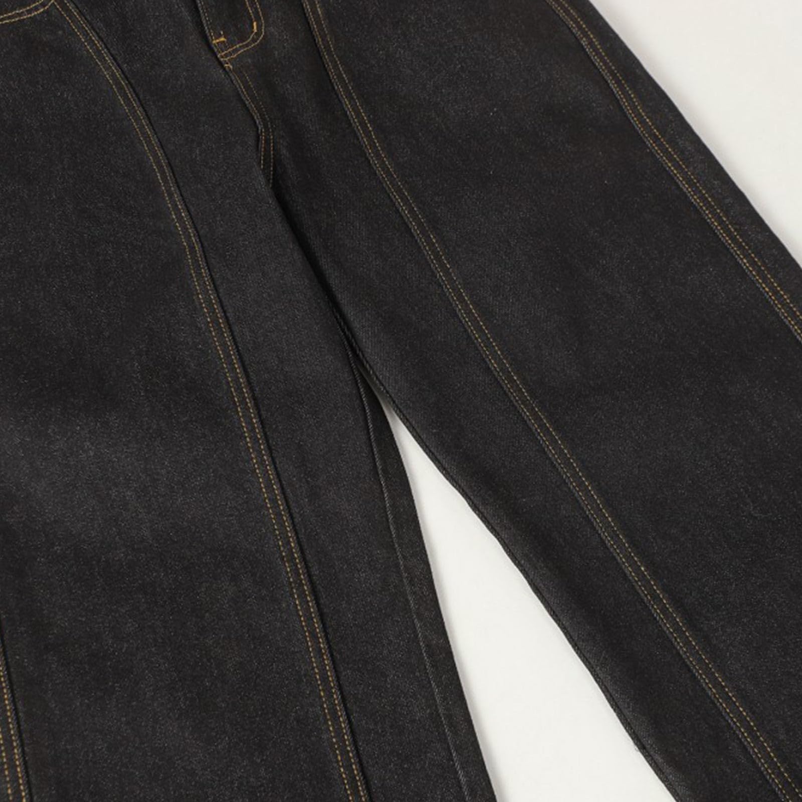 Jeans da ragazzo, dritti elasticizzati, Y2K, svasati, vestibilità comoda, per il tempo libero, casual, a vita alta, elasticizzati, in denim, da lavoro, streetwear per ragazzi