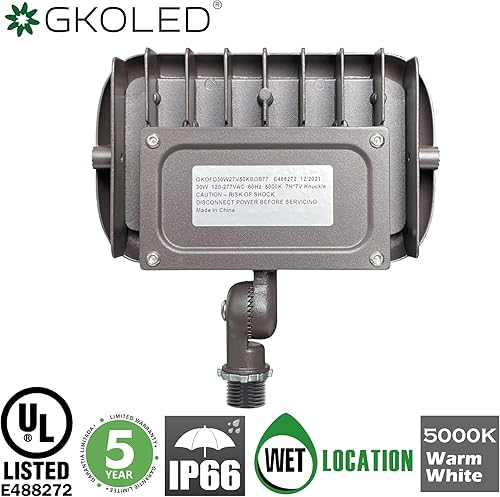 Miniatura 4 de LED FLOOD LIGHTS SERIES reflectores LED, GKOFD30W27V50KBDB77, 30.00watts, 120.00 volts