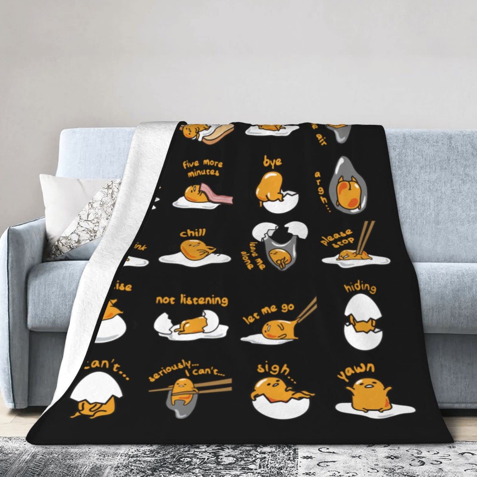 Vifusaya Black Ultra-Soft Throw Blanket Lightweight Cozy,For Beds/Sofa/Couch/Picnic/Camping/Travel Blanket 80"X60"