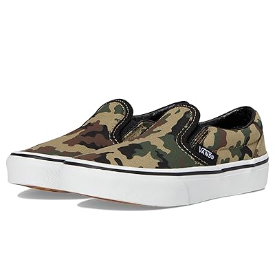 Vans Kids Classic Slip On (Little Kid) Kids Shoes Camo Black/Green