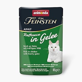 animonda Vom Feinsten Adult Sophistication Cat Food in Jelly with Chicken and Game (24 x 85 g), Wet Food with Taurine and Vitamin D3, No Added Soy, Sugar and Preservatives product image