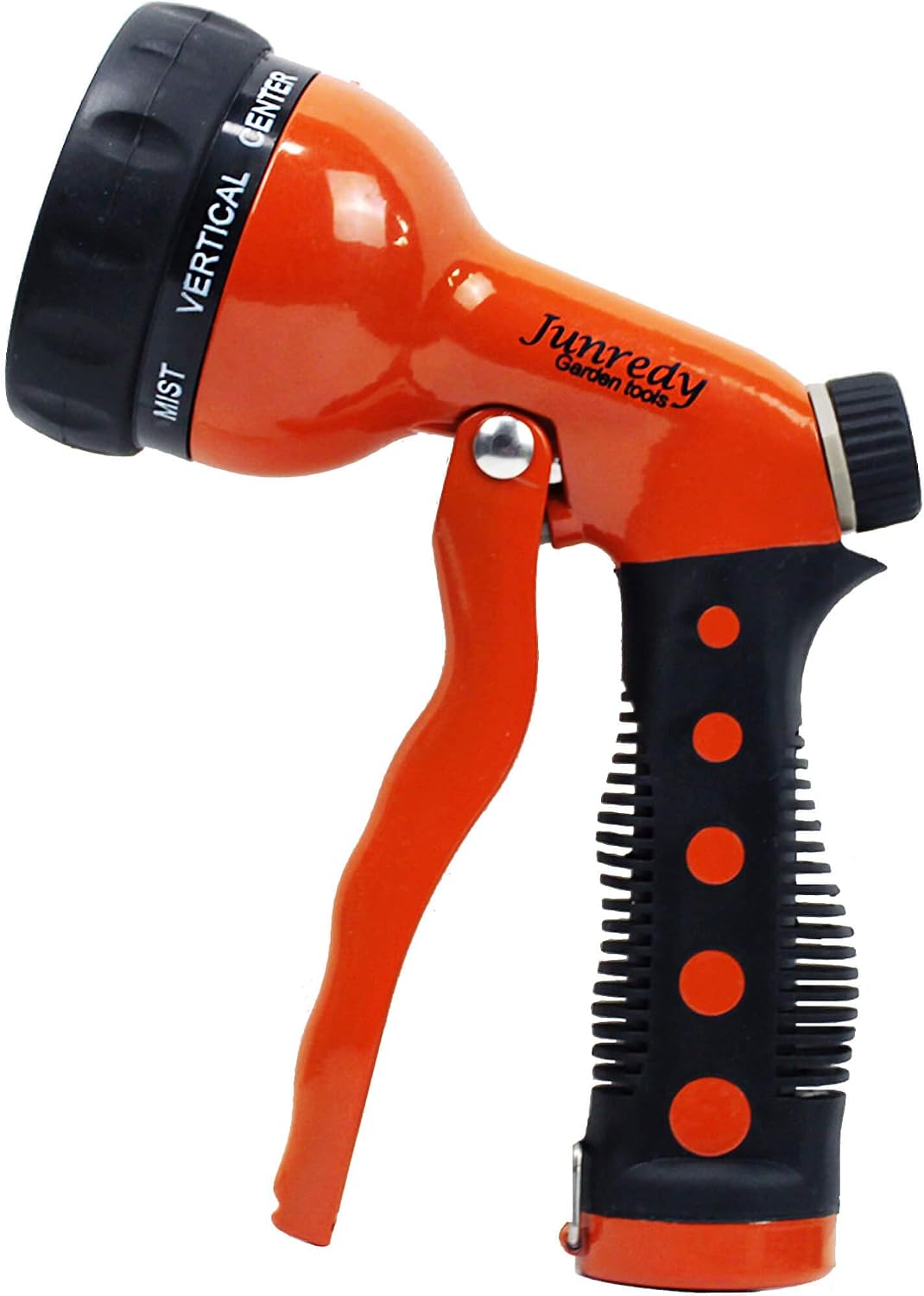 Junredy Garden Hose Nozzle Sprayer, Heavy Duty Metal Water Hose Nozzle with 8 Adjustable Spray Patterns, High Pressure Hand Sprayer with Flow Control, for Watering Plants & Lawns, Washing Cars & Pets