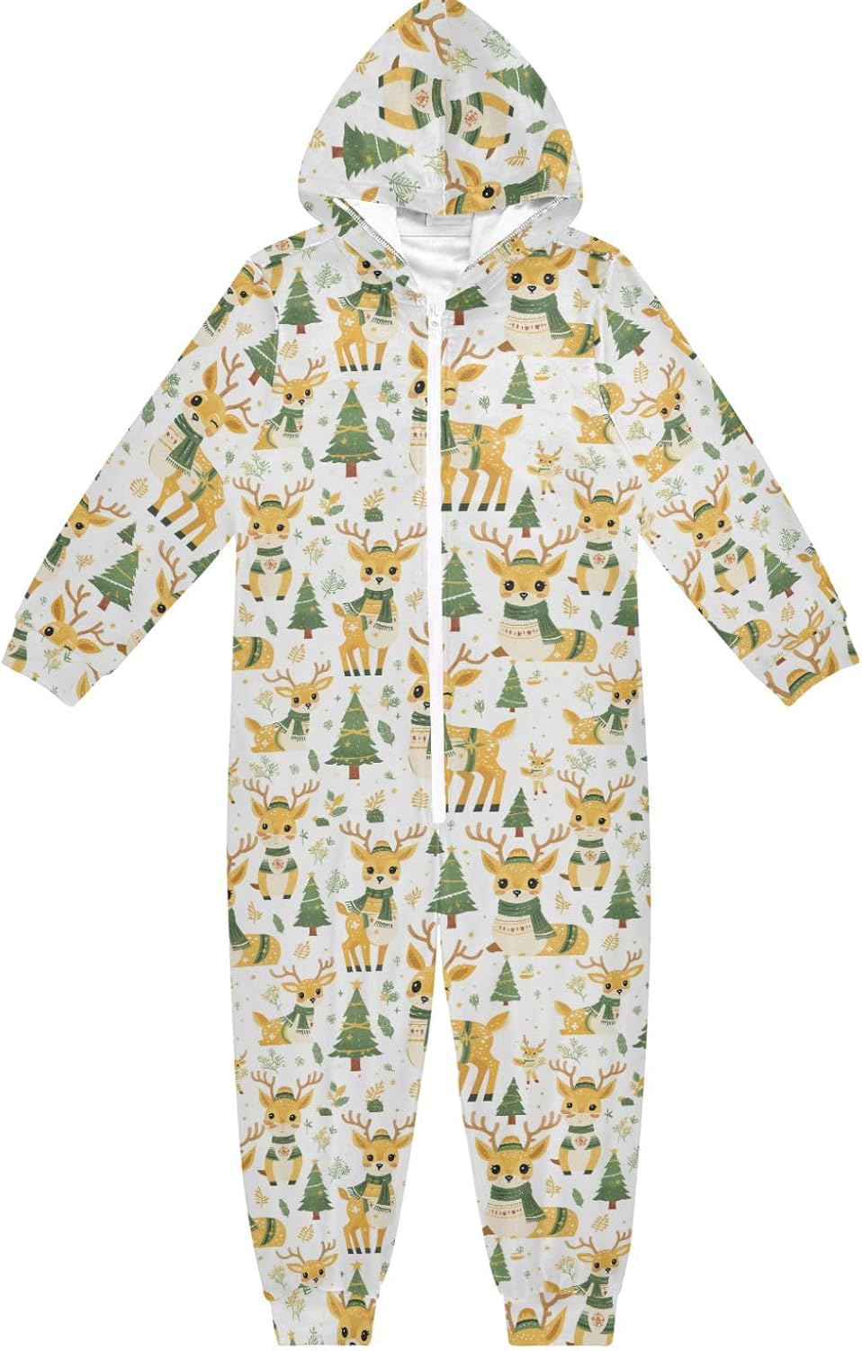 Unisex Pajamas Soft Cozy Hooded Sleepwear Holiday Loungewear for Parties Sleepovers 4-14Y