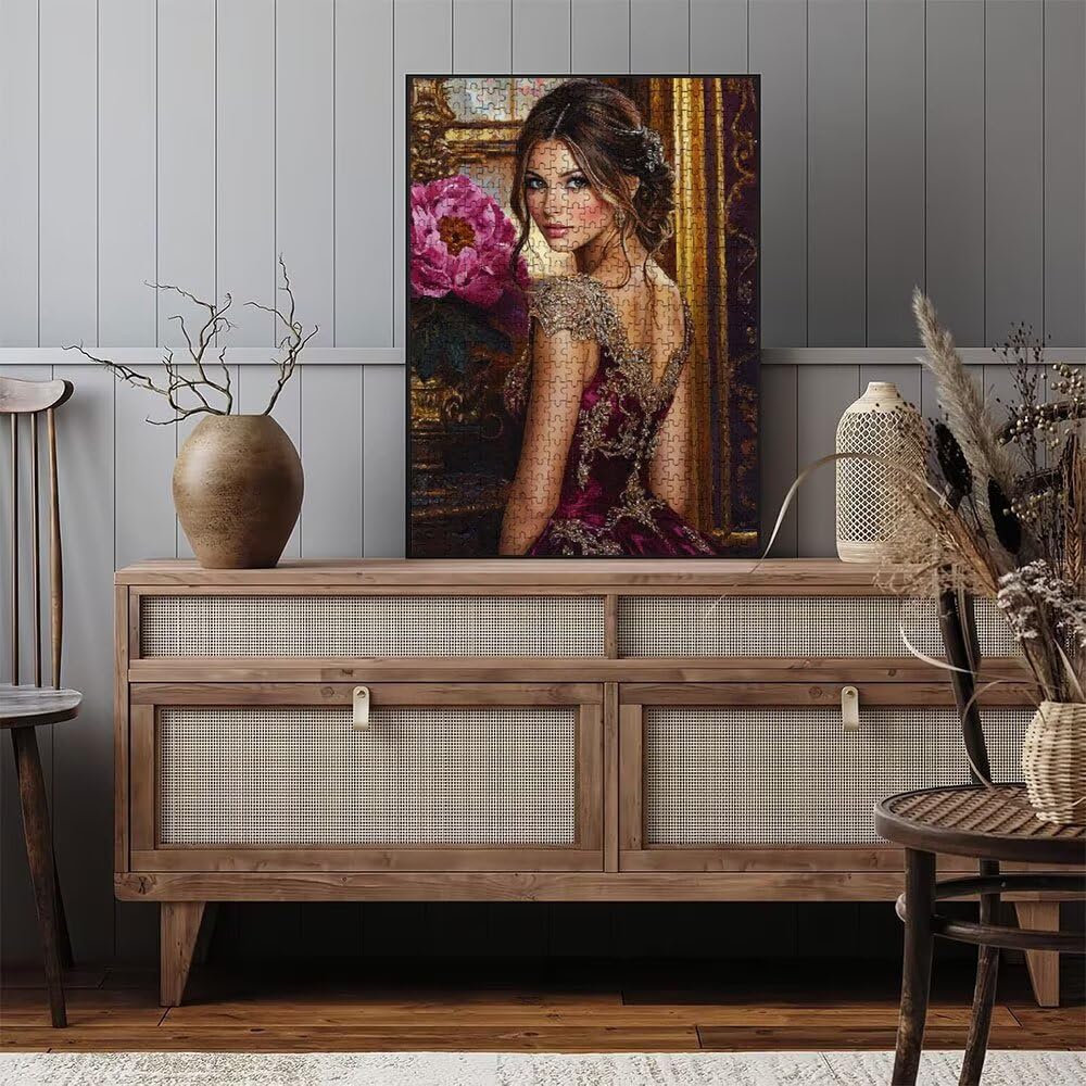 Puzzle 3000 Pezzi, Peonia Donna 3D Puzzle per Adulti Impegnativo, Educa Puzzles Artistico, Divertente E Stimolante Puzzles Decorativo per La Famiglia, Regalo e Decorazione Pareti DX0YL6-719