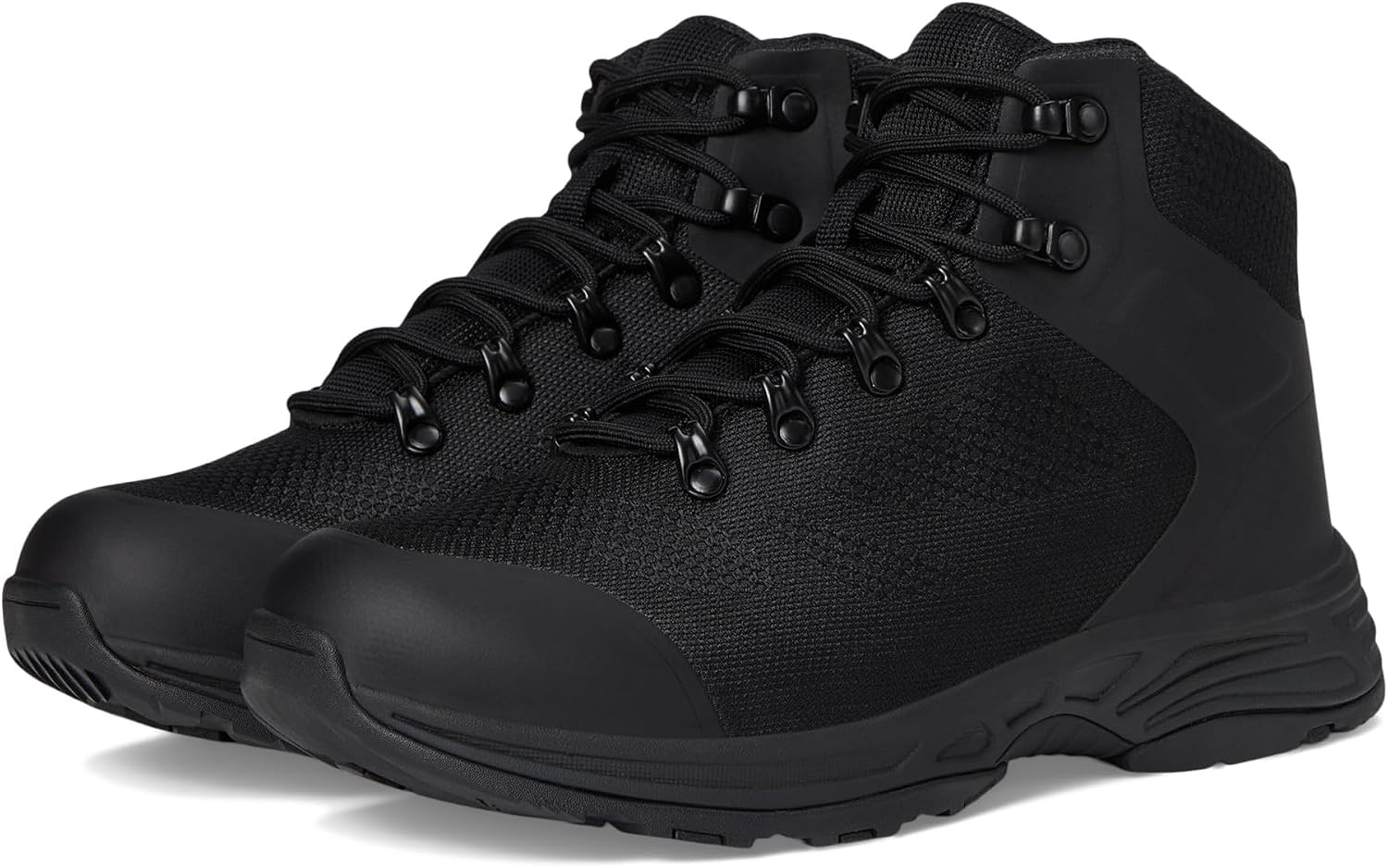 Propet Womens Conni Round Toe Hiking Casual Boots Ankle Low Heel 1-2" - Black