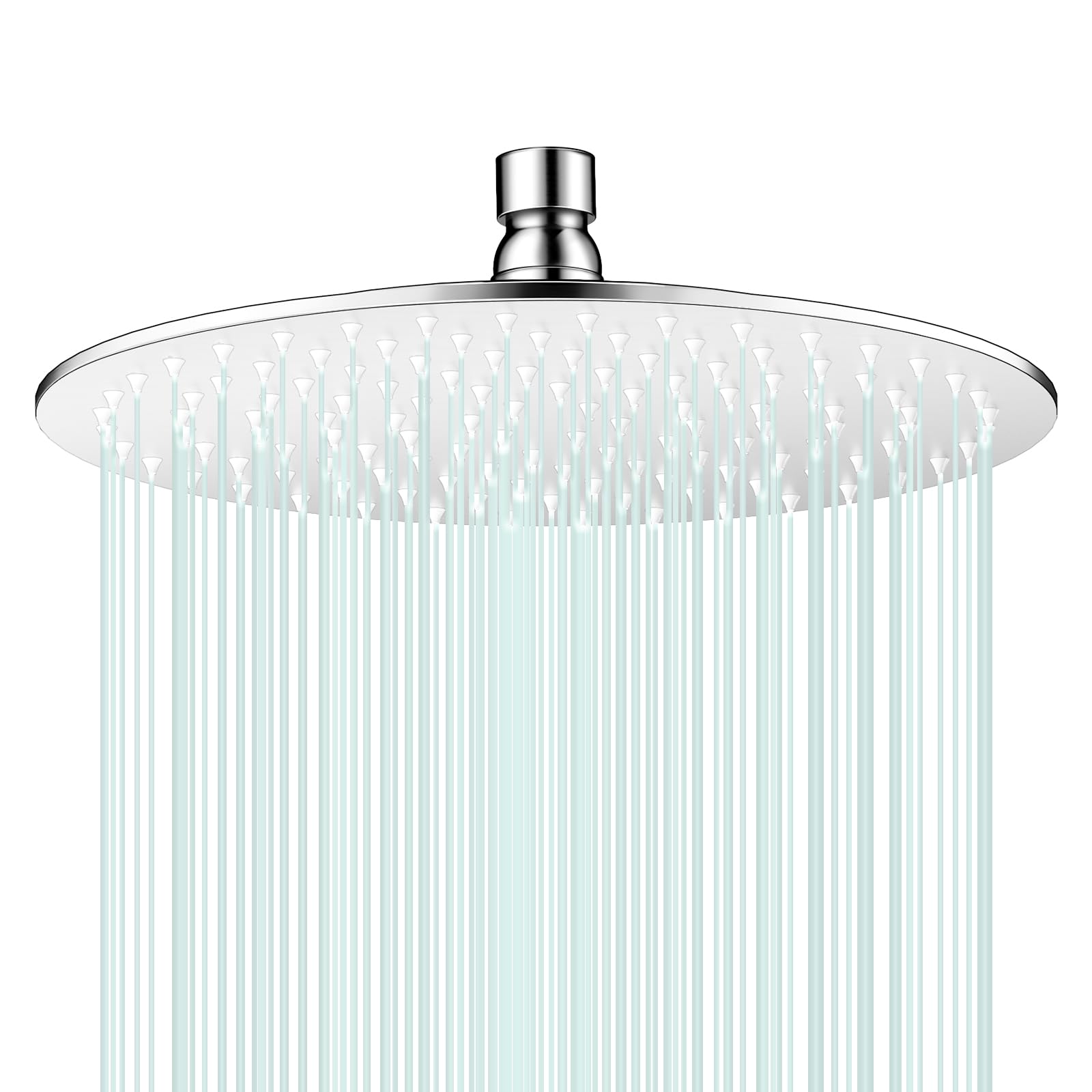 Pommeau de douche effet pluie chromé 25 cm ciel de pluie universel